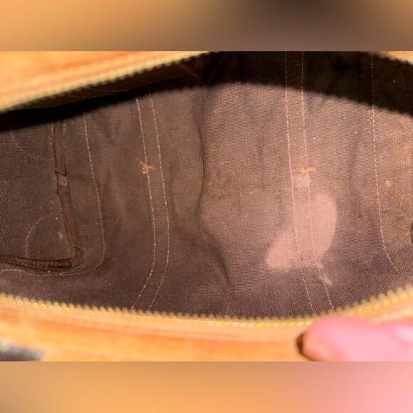 GUCCI x VINTAGE 70's GG Boston Bag in Orange Stripe Brown Canvas Doctor Bag - Picture 10 of 16